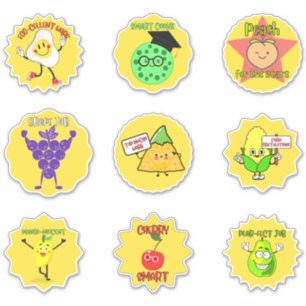 Stickers Récompenses pour enseignants de fruits et