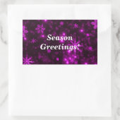 Stickers Rectangle Arrière - plan violet Snowflake (Sac)