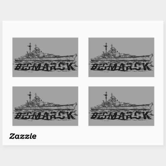 Stickers Rectangle Bismarck (Feuille)