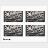 Stickers Rectangle Blue Ridge du navire de command (Feuille)