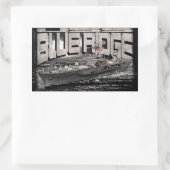 Stickers Rectangle Blue Ridge du navire de command (Sac)