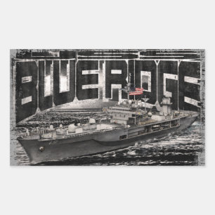 Stickers Rectangle Blue Ridge du navire de command