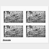 Stickers Rectangle Blue Ridge du navire de command (Feuille)
