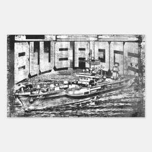 Stickers Rectangle Blue Ridge du navire de command
