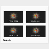 Stickers Rectangle, brillant, 4,5 x 2,7 pouces PRI (Feuille)