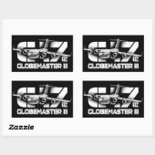 Stickers Rectangle C-17 Globemaster III (Feuille)
