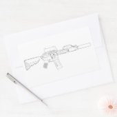 Stickers Rectangle CQBR MK18 Mod 0 (Enveloppe)