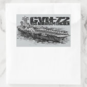 Stickers Rectangle CVN-72 Abraham Lincoln (Sac)