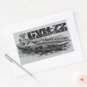 Stickers Rectangle CVN-72 Abraham Lincoln (Enveloppe)