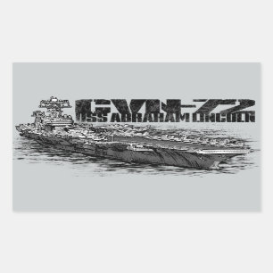 Stickers Rectangle CVN-72 Abraham Lincoln