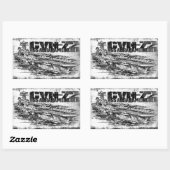 Stickers Rectangle CVN-72 Abraham Lincoln (Feuille)
