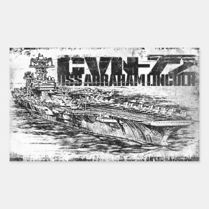 Stickers Rectangle CVN-72 Abraham Lincoln
