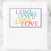 Stickers Rectangle d'AMOUR PLANCHE / Violet (Sac)