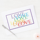 Stickers Rectangle d'AMOUR PLANCHE / Violet (Enveloppe)