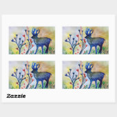 Stickers Rectangle d'amour rennes, brillant (Feuille)