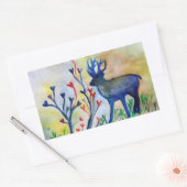 Stickers Rectangle d'amour rennes, brillant (Enveloppe)