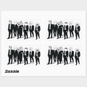 Stickers Rectangle de bande de rangée (Feuille)