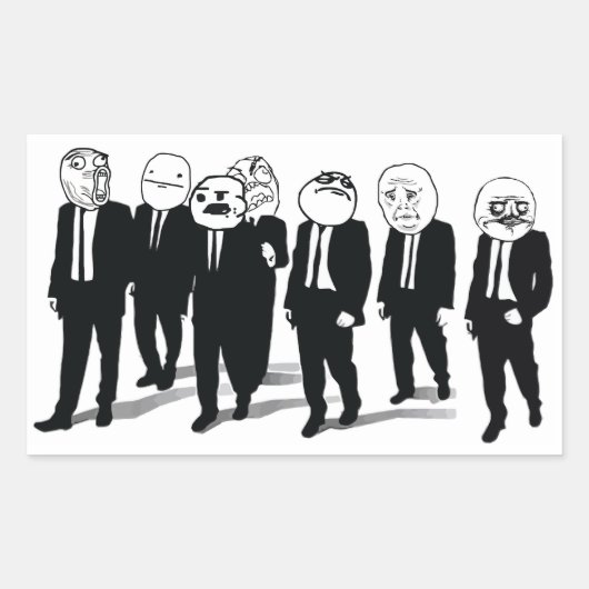 Stickers Rectangle de bande de rangée (Devant)