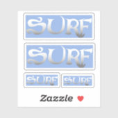 stickers rectangle de contour de surf (Feuille)
