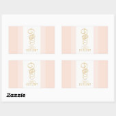 Stickers Rectangle de couleur or (Feuille)