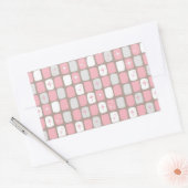 Stickers Rectangle de début rose rétro (Enveloppe)