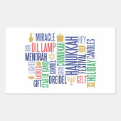 Stickers Rectangle de Noël Hanoukka (Devant)