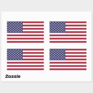 Stickers Rectangle de pavillon des États-Unis d'Am