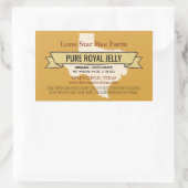 Stickers Rectangle de produit de miel du Texas Sta (Sac)