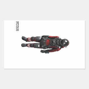 Stickers Rectangle des ingénieurs spatiaux - astro