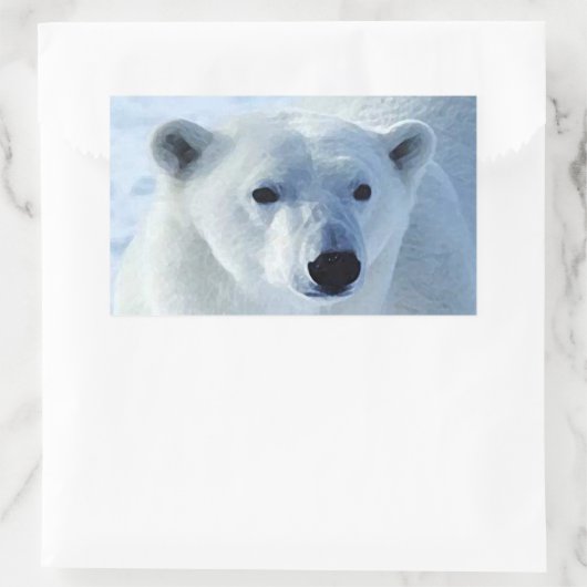 Stickers Rectangle d'ours polaire (Sac)