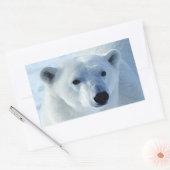 Stickers Rectangle d'ours polaire (Enveloppe)