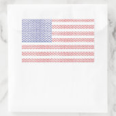 Stickers Rectangle "DRAPEAU" DE KNIT AMÉRICAIN (Sac)