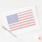 Stickers Rectangle "DRAPEAU" DE KNIT AMÉRICAIN (Enveloppe)