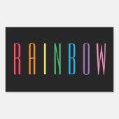 Stickers Rectangle en cuir / Noir (Devant)