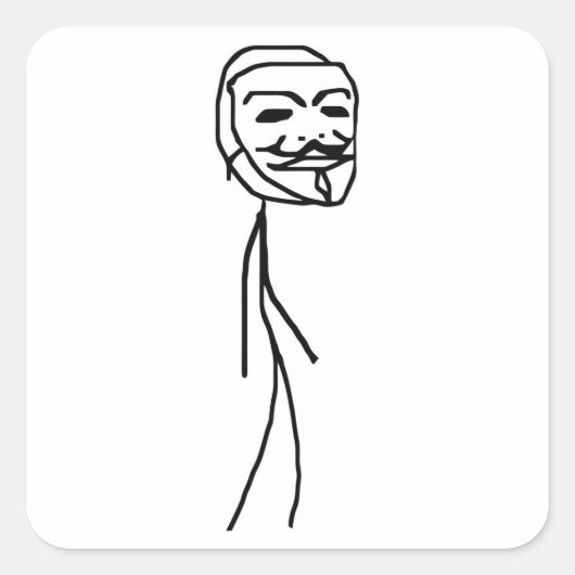 Stickers Rectangle Epic Fail Guy (Devant)