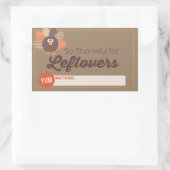 Stickers Rectangle Étiquette Thanksgiving Leftover (Sac)