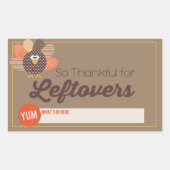 Stickers Rectangle Étiquette Thanksgiving Leftover (Devant)