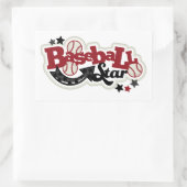 Stickers Rectangle/Etoile de baseball (Sac)