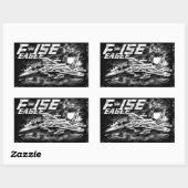 Stickers Rectangle F-15 Aigle (Feuille)