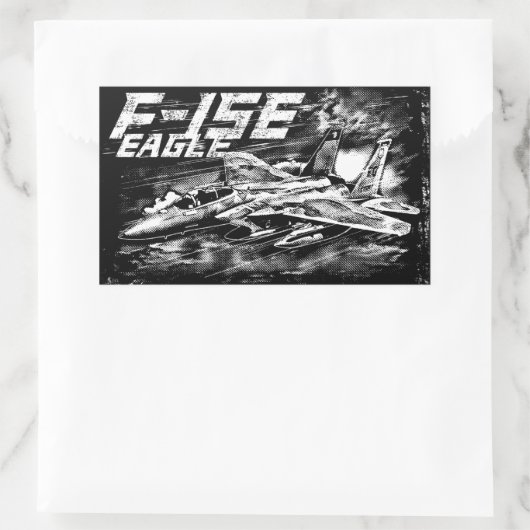 Stickers Rectangle F-15 Aigle (Sac)