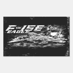 Stickers Rectangle F-15 Aigle