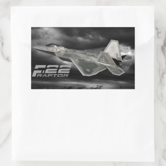 Stickers rectangle F-22 RAPTOR (Sac)