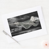 Stickers rectangle F-22 RAPTOR (Enveloppe)