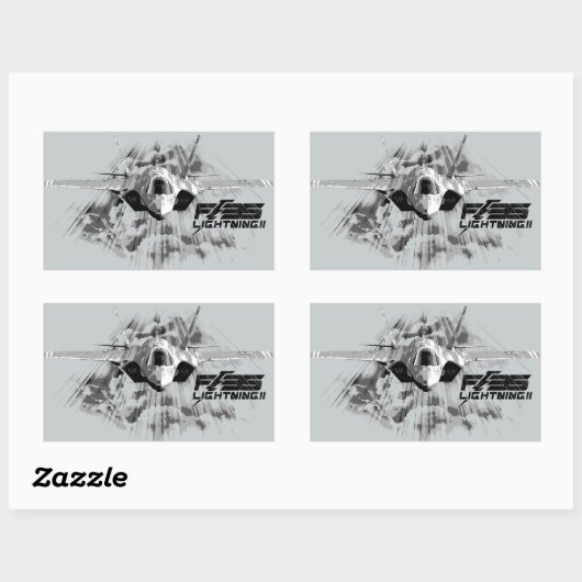 Stickers rectangle F-35 Lightning II (Feuille)