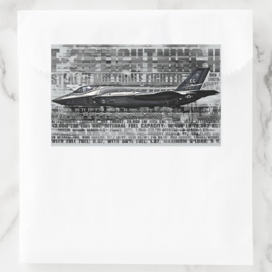 Stickers rectangle F-35 Lightning II (Sac)