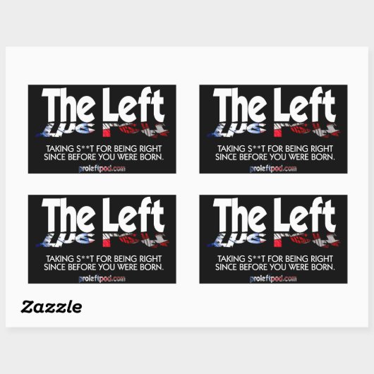 Stickers Rectangle - Gauche, Défini... (Feuille)