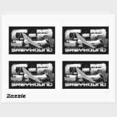 Stickers Rectangle gris C-2 (Feuille)