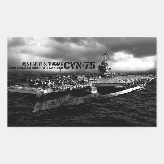 Stickers Rectangle Harry S. Truman CVN-75 (Devant)