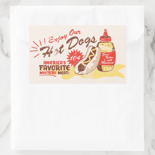 Stickers Rectangle Hot Dog (Sac)