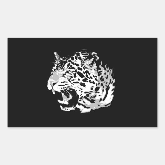 Stickers Rectangle Jaguar (Devant)